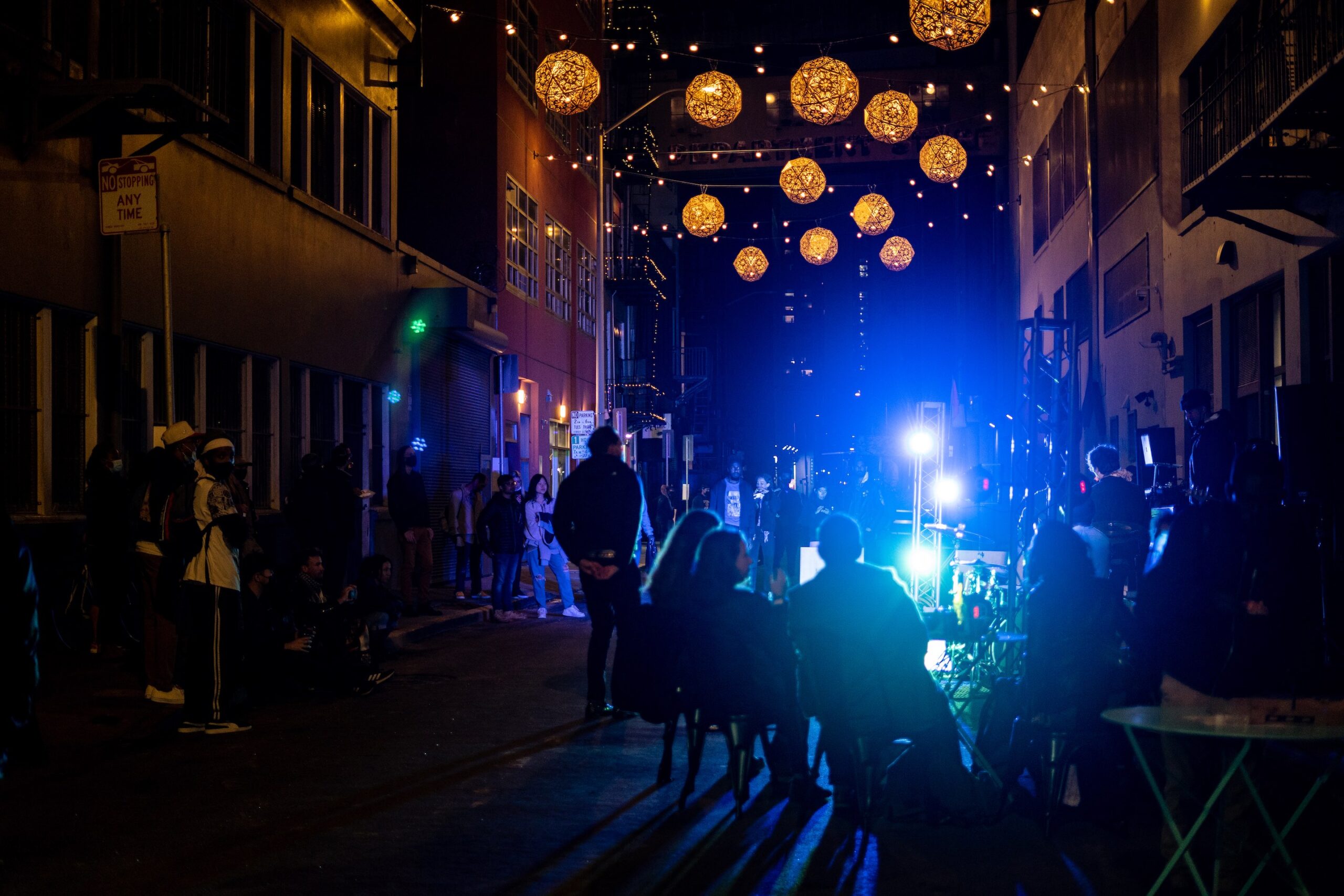 Skybridge On Stevenson at Night