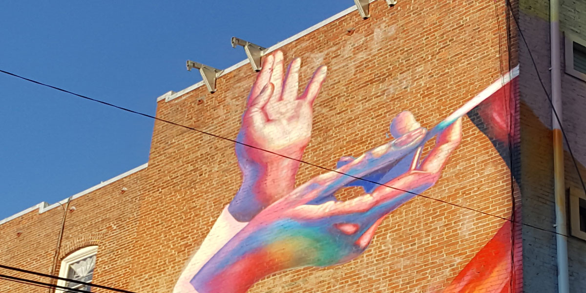 Hands mural