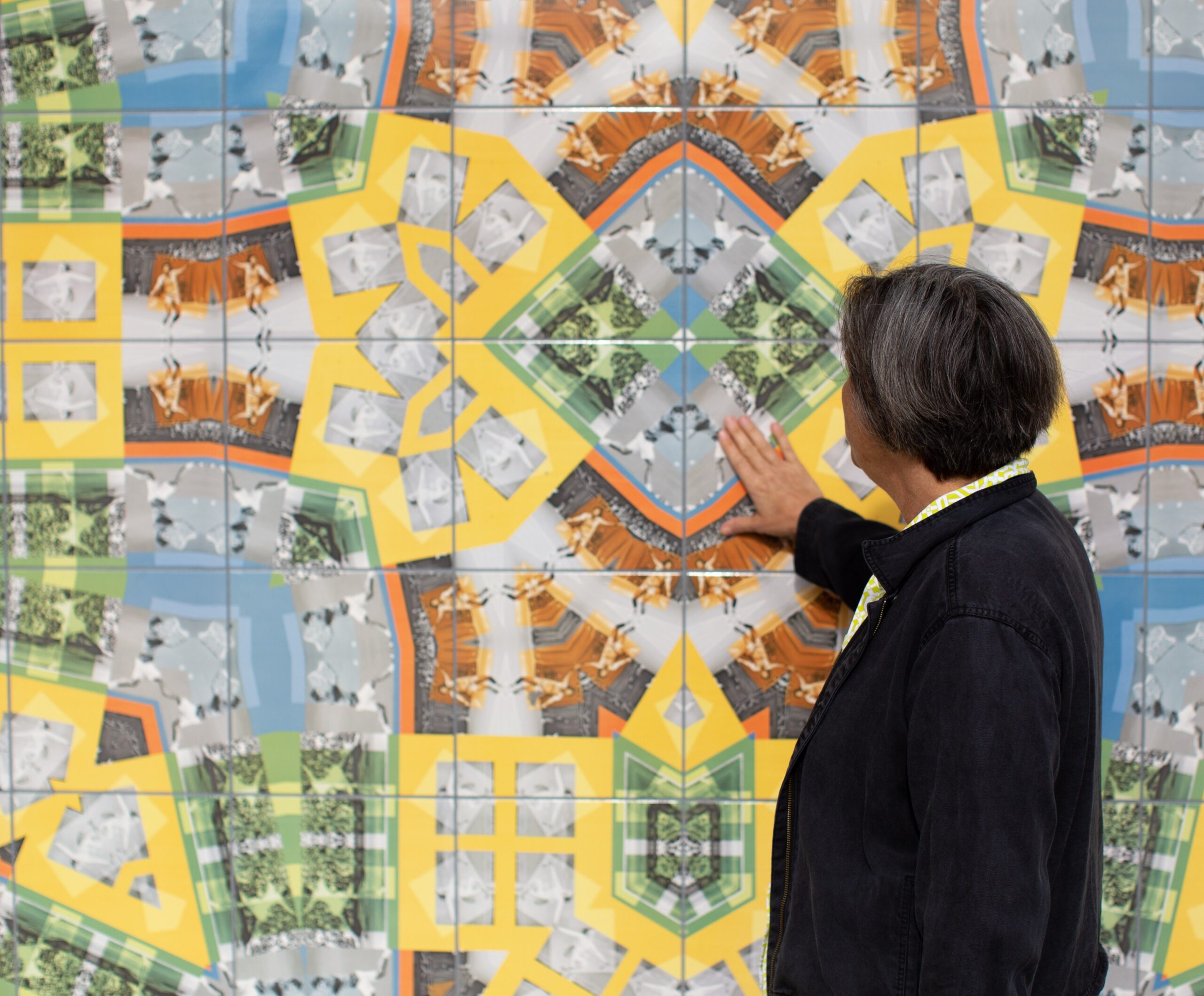 Mosaic mural wall at Tennis Center