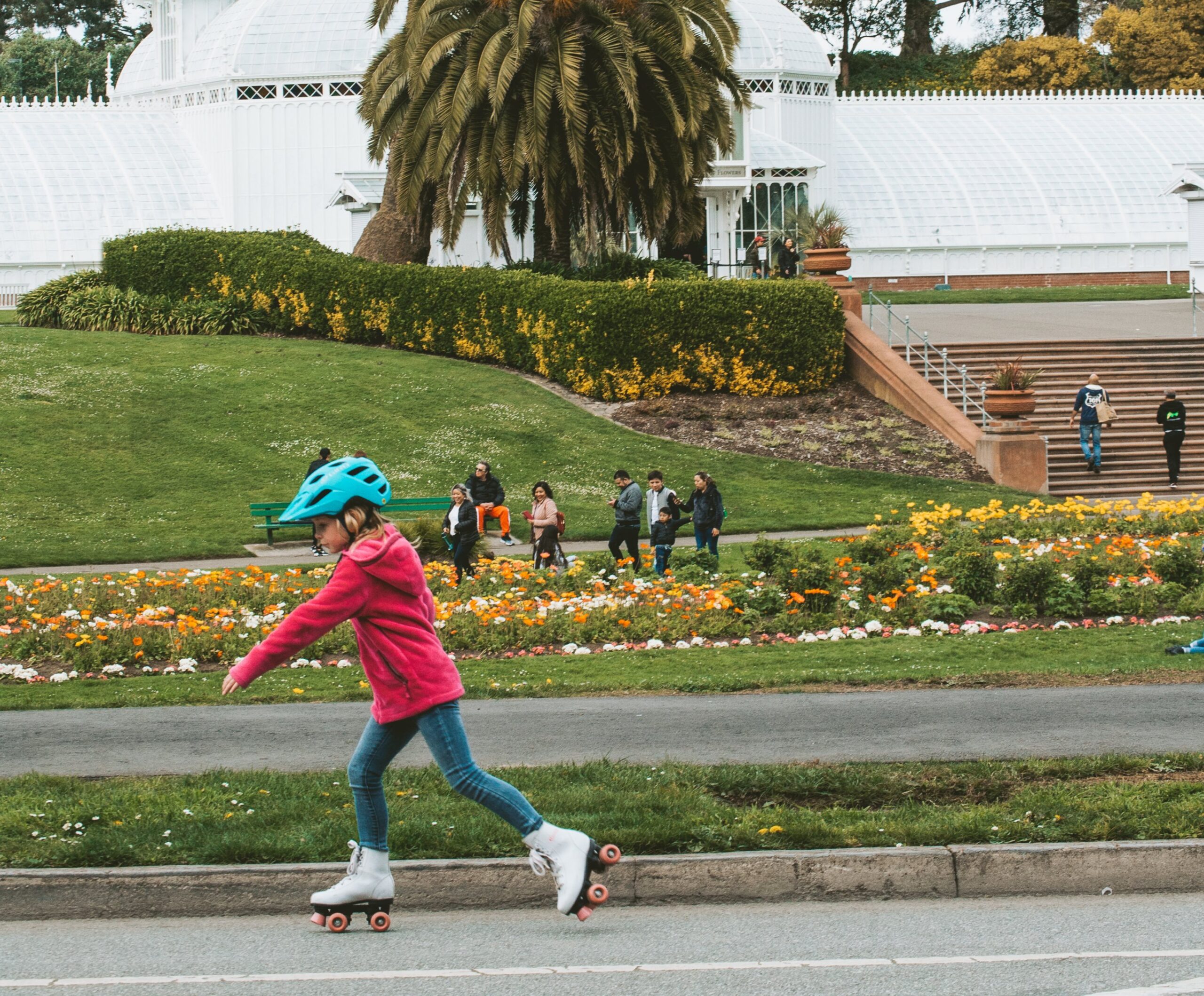 Girl skating on JFK Promenade